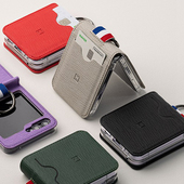 flip 5保护套可放卡挂绳便携防摔帆布壳W24 韩国NEO适用三星z flip6手机壳折叠屏全包铰链创意挂钩指环zflip6