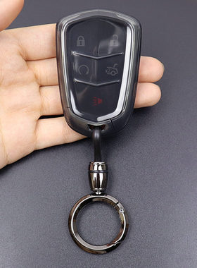 适用于凯迪拉克xt4 xt5 xt6钥匙套包ct6 atsl cts xts车 透明全包