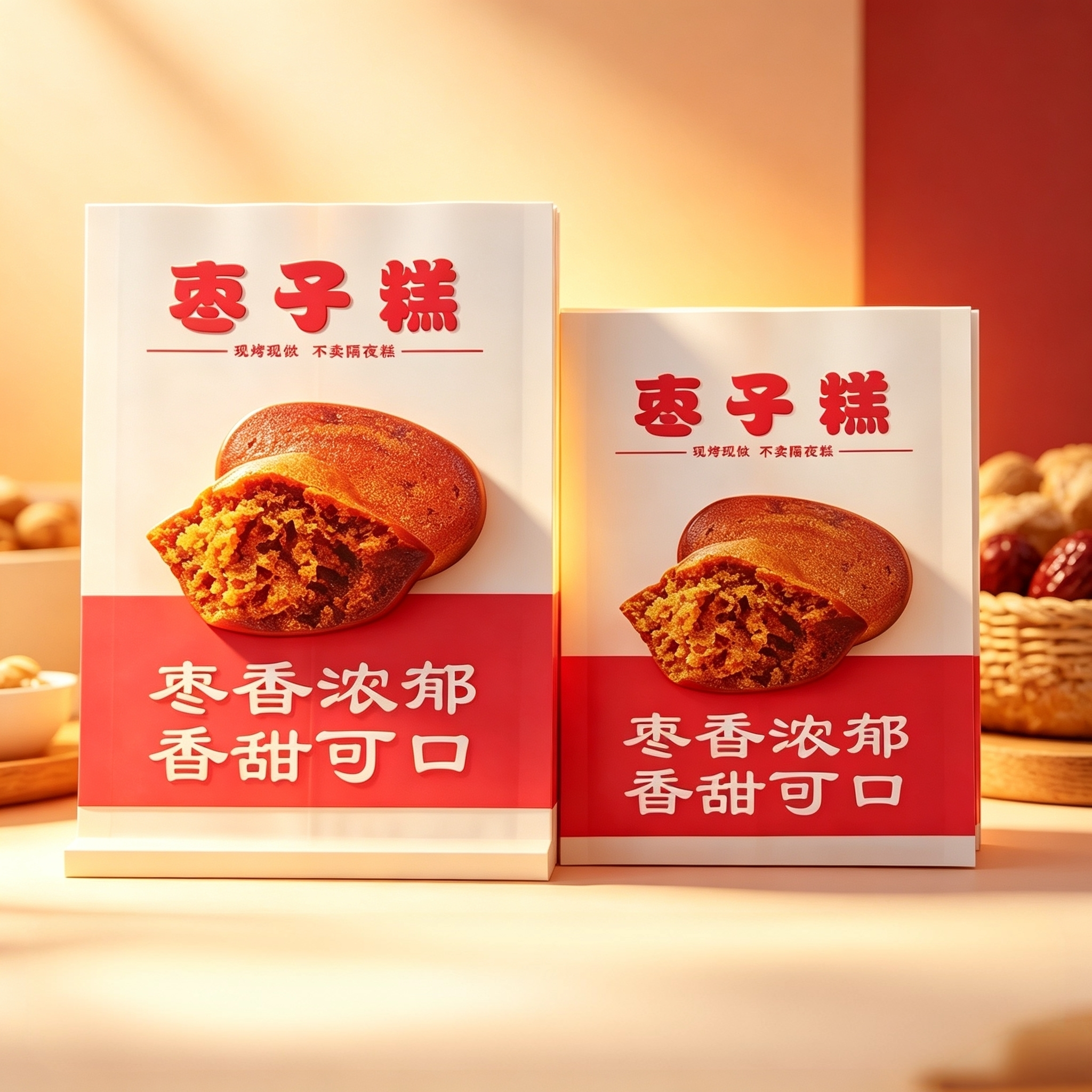 枣豆糕包装袋枣糕王打包袋枣糕防油纸袋定制红枣糕枣子坊淋膜袋子