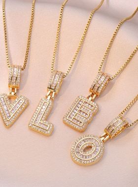 项链女 网红欧美时尚跨境饰品LOVE英文字母项链英语字母简约项链