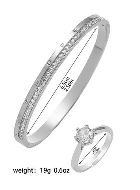 手镯女跨境新款时尚简约韩版罗马数字钛钢手镯锆石情侣不锈钢手饰