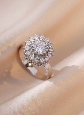 戒指女 跨境新品可转动小众设计时尚个性旋转指环ins潮冷淡风简约