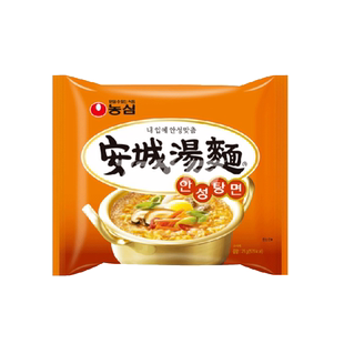韩国进口食品农心安城汤面125g火锅微辣辛拉面速食方便面海鲜泡面