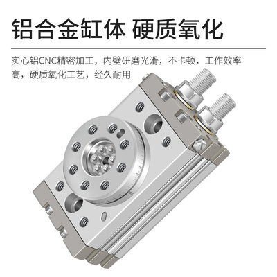 摆动旋转气缸HRQ气动90度180度MSQB-237A10A20A30A50A-R-L/SMC型