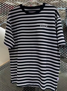 中国李宁×Phil Hackett联名男子运动宽松休闲条纹短袖T恤AHSV441