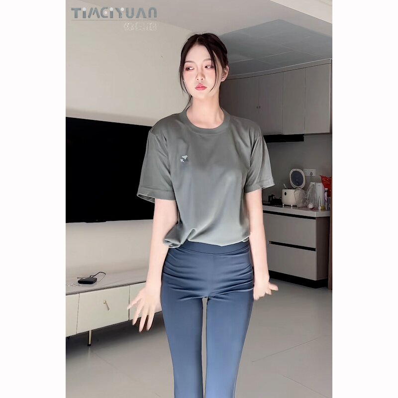 体美缘瑜伽裤女高腰紧身裤莱卡面料显瘦运动裤简约休闲