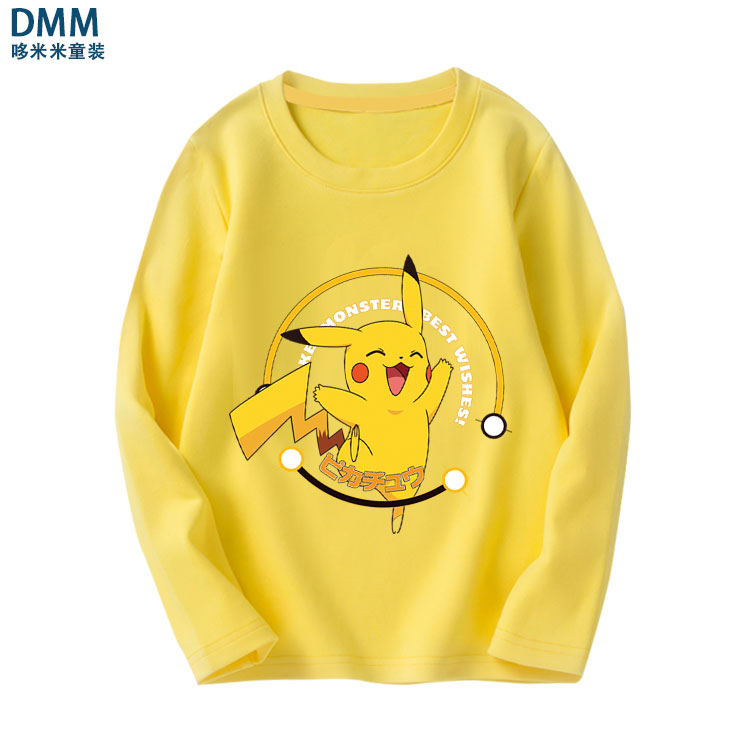 圆领卡通长袖图案T恤包邮