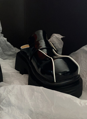 缇麦茵6.5cmT25699秀款酷飒个性不规则炸街宽头厚底包头拖鞋