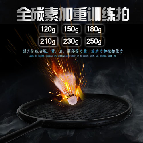 碳素省队训练玄铁重羽毛球拍加重