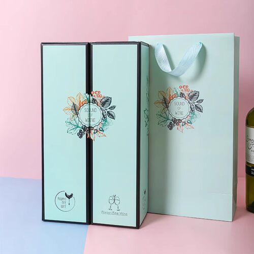 小清新红酒礼盒精美轻奢