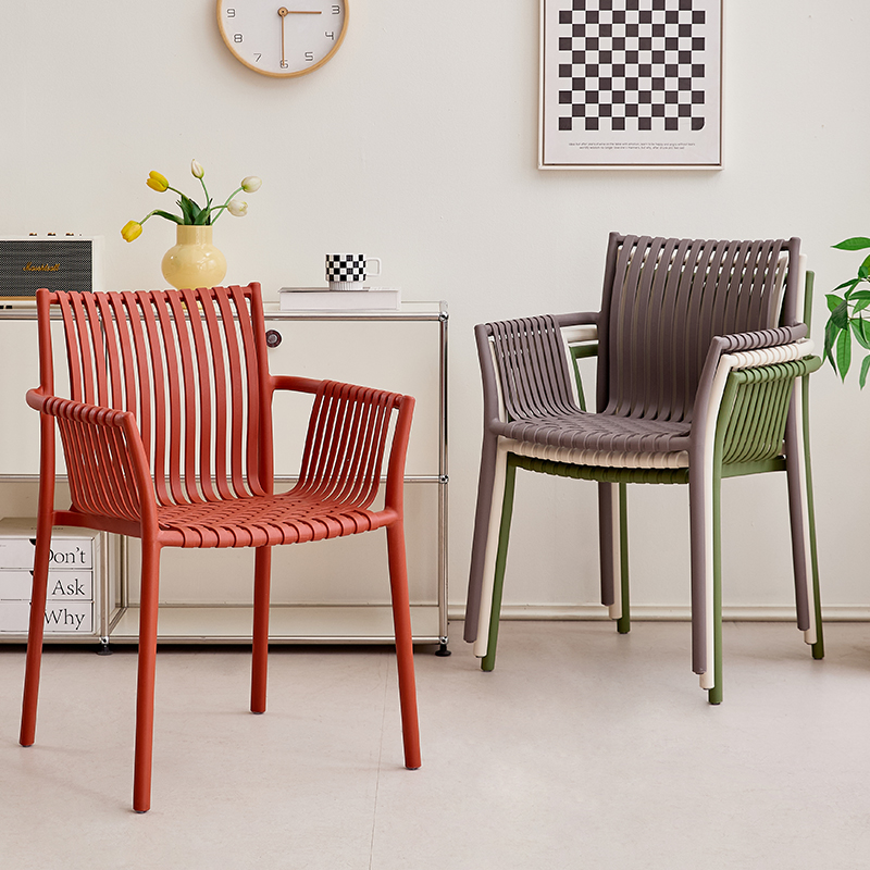 统道加厚加强款塑料靠背餐椅