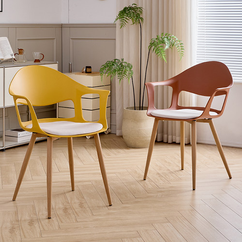 统道加厚塑料靠背餐椅休闲椅