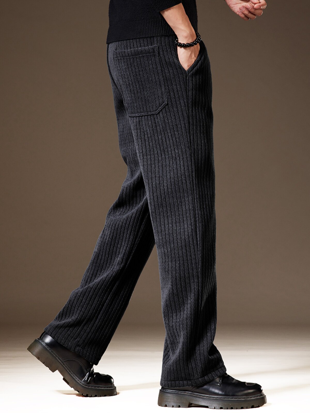 高端美式重磅灯芯绒裤子男春秋潮牌粗条绒宽松大码新款垂感休闲裤