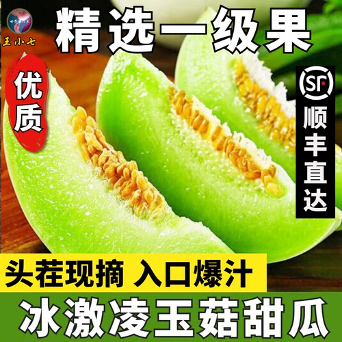 冰淇淋玉菇甜瓜山东新鲜水果香甜当季整箱王小七蜜瓜白哈密香瓜