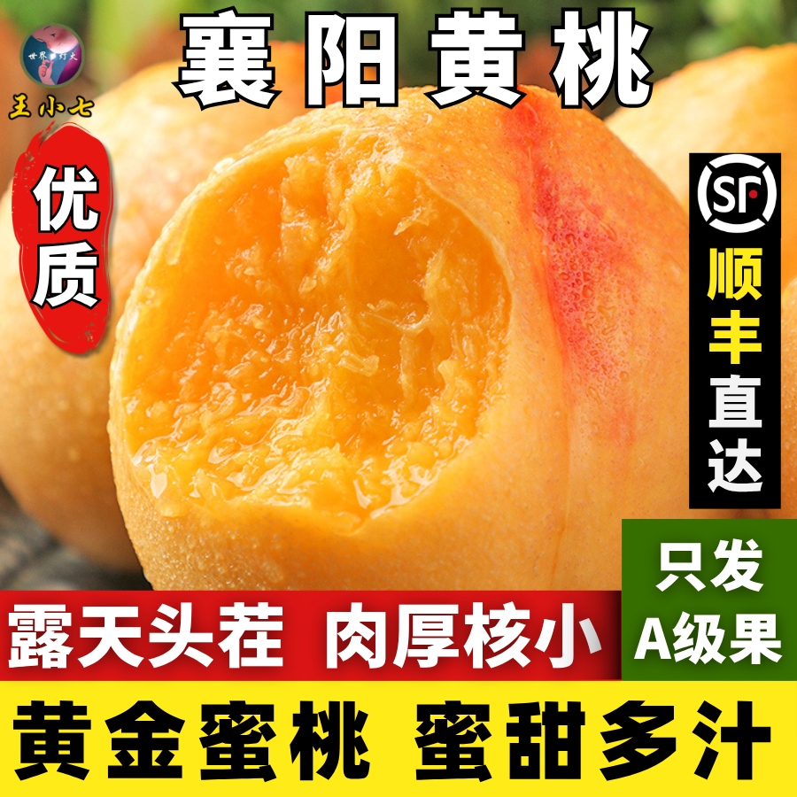 湖北襄阳黄桃新鲜黄毛桃当季现摘香甜黄蜜桃时令水果整箱水果精选