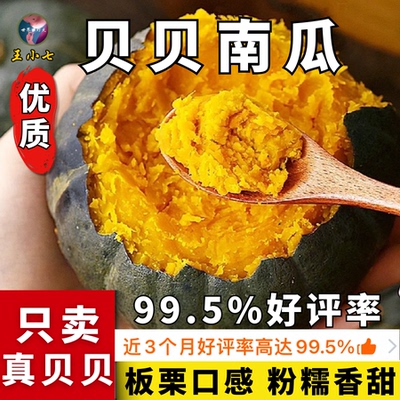 贝贝南瓜正宗新鲜板栗味南瓜辅食蔬菜粉糯香甜小南瓜王小七精选
