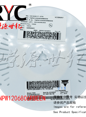 TNPW1206806RBEEN Vishay 1206SMD薄膜电阻器 806ohms 0.1% 25ppm