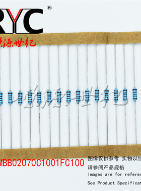 MBB02070C1001FC100 Vishay 金属膜电阻器-透孔 600mW 1kOhms 1%