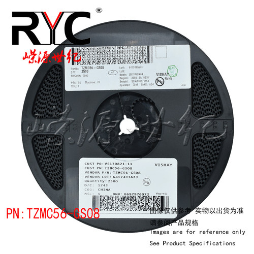 TZMC56-GS08 SOD-80-2 VISHAY 原装 稳压二极管56Volt 0.5Watt 5%