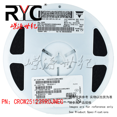 CRCW251239R0JNEG Vishay进口原装 厚膜电阻器SMD1watt 39ohms 5%