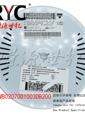 MMB02070D1003DB200 0207 Vishay进口 MELF电阻器 100kOhms 0.5%