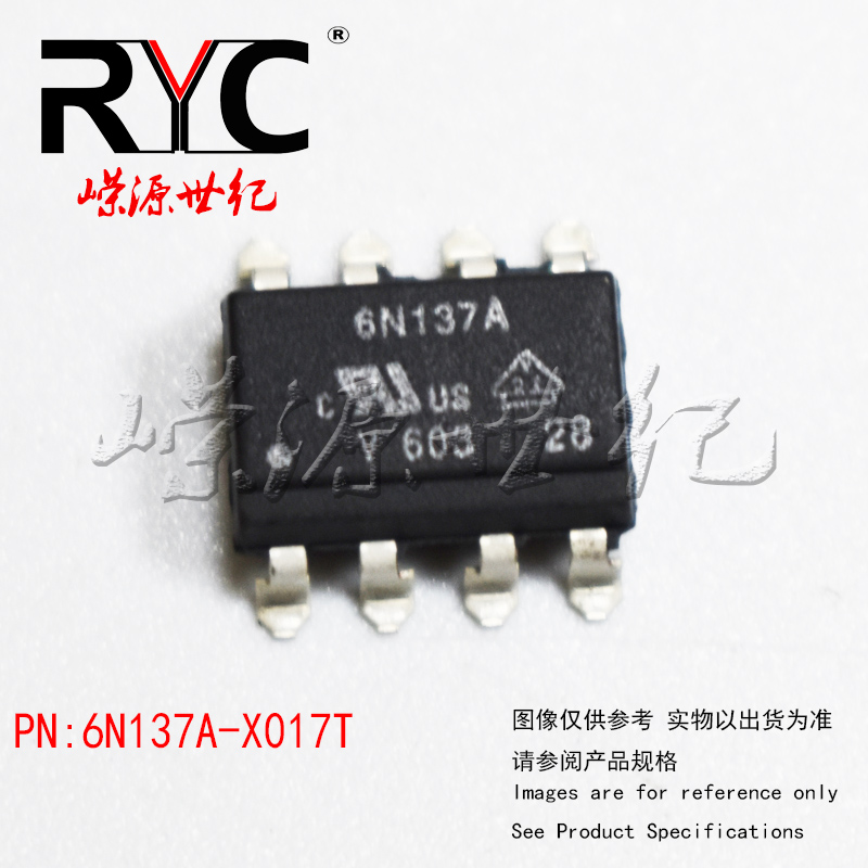 6N137A-X017T SMD-8 VISHAY原装 高速光耦合器 10MBd 1KV/us, VDE