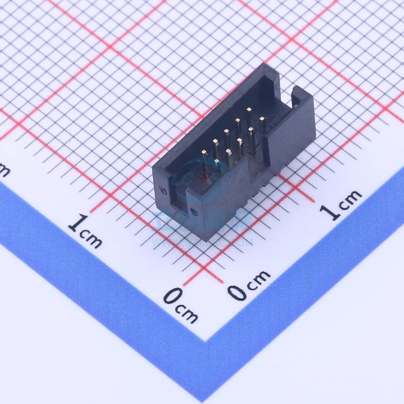 IDC连接器(牛角/简牛) X1270WR-2x05B-6TV01 弯插,P=1.27mm XKB C