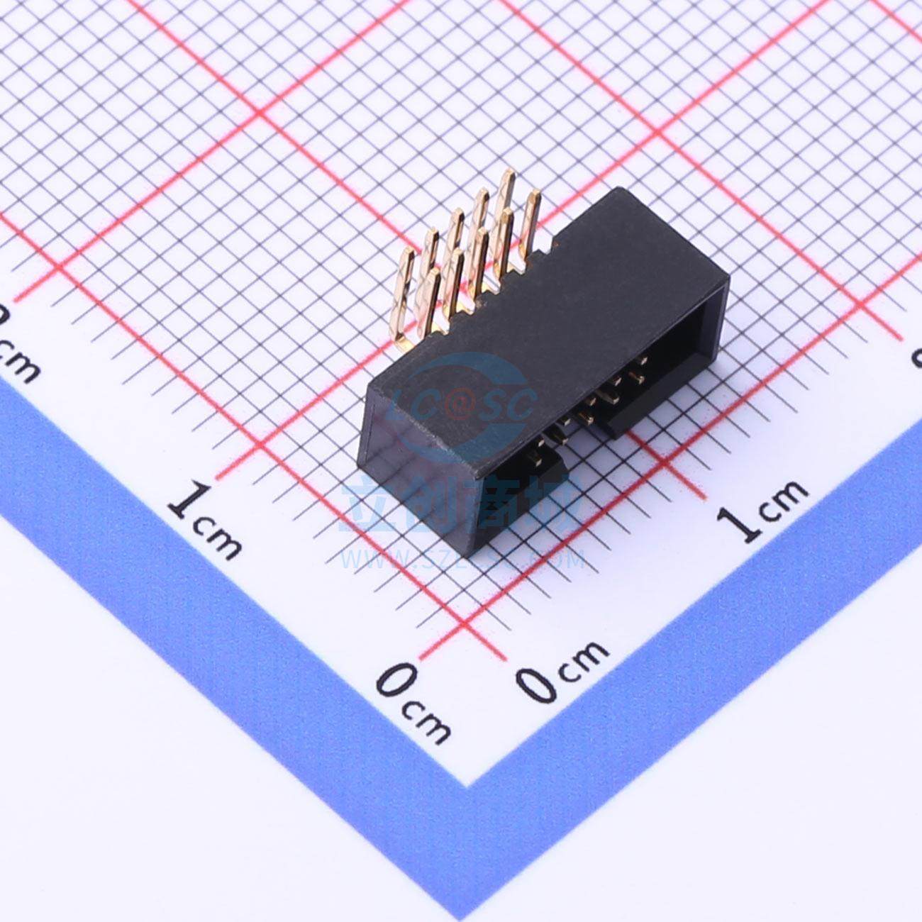 IDC连接器(牛角/简牛) X1270WR-2x05A-6TV01 弯插,P=1.27mm XKB C