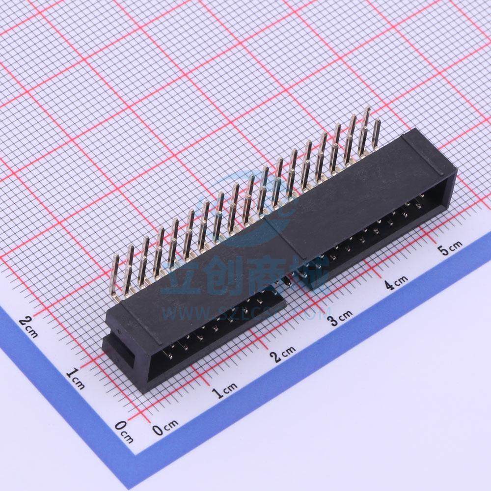 IDC连接器(牛角/简牛) X9555WR-2x18-6TV01 弯插,P=2.54mm XKB Co