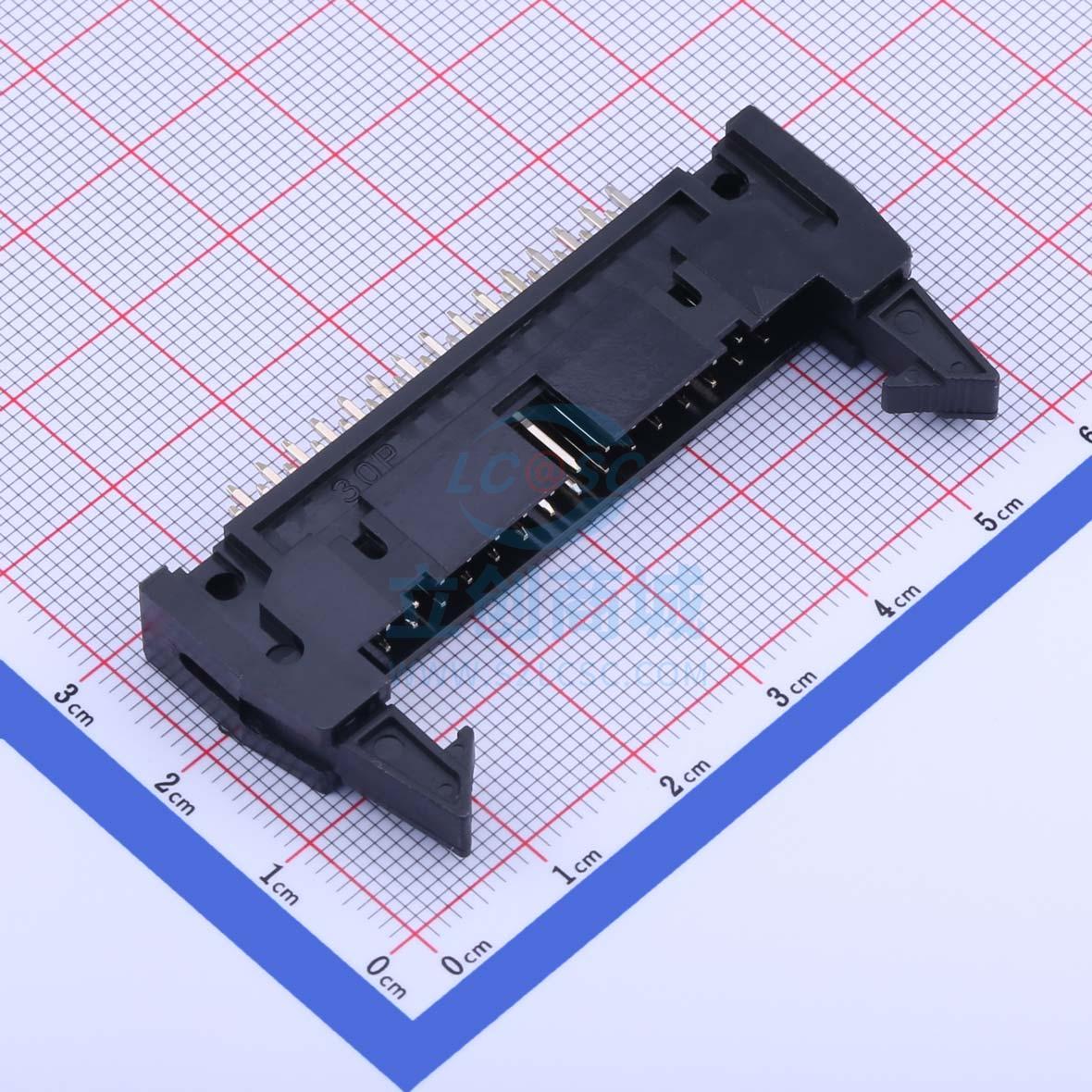 IDC连接器(牛角/简牛) X9555WV-2x15A-PTV01 直插,P=2.54mm XKB C