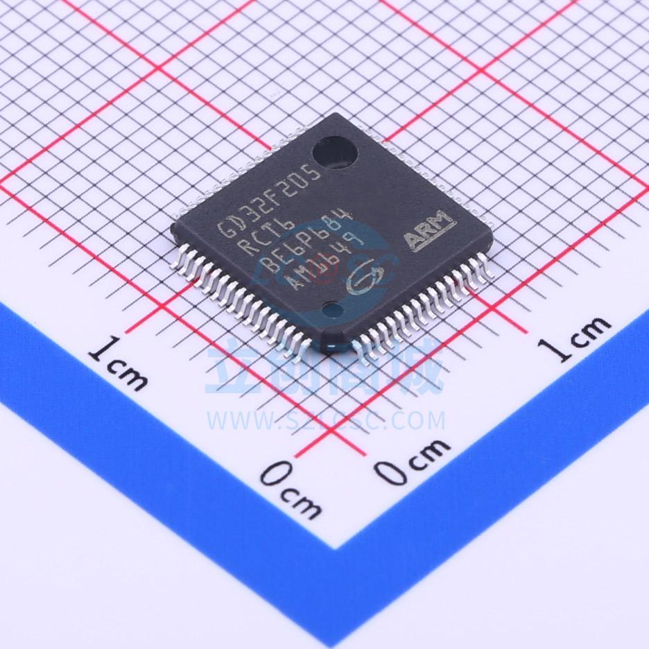 单片机(MCU/MPU/SOC) GD32F205RCT6 LQFP-64 GigaDevice(兆易创新
