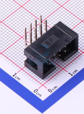 IDC连接器(牛角/简牛) 2.54-2*4P弯简牛 弯插,P=2.54mm BOOMELE(