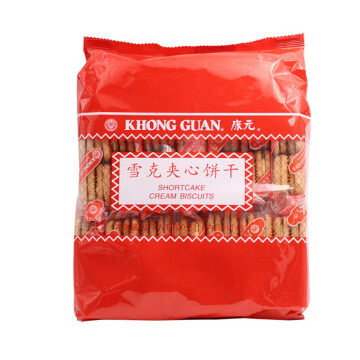 康元雪克夹心饼干600g 独立包装 童年零食柠檬味奶油夹心饼干茶点