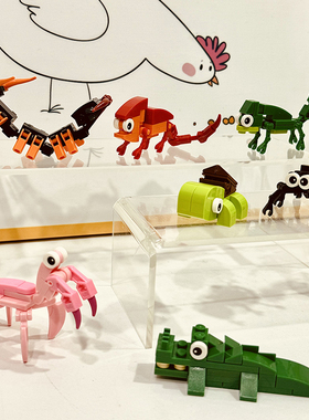 Bros Block国产积木爬虫动物小颗粒益智拼装玩具鳄鱼儿童生日礼物