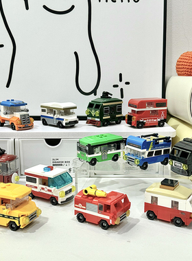 Bros Block国产小颗粒积木拼装迷你汽车套装儿童益智玩具生日礼物