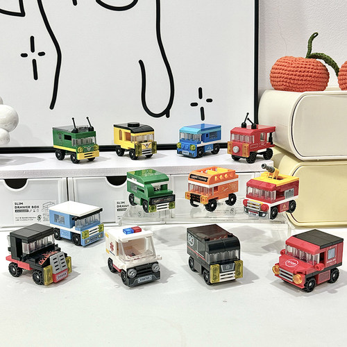 BrosBlock积木迷你汽车拼装玩具