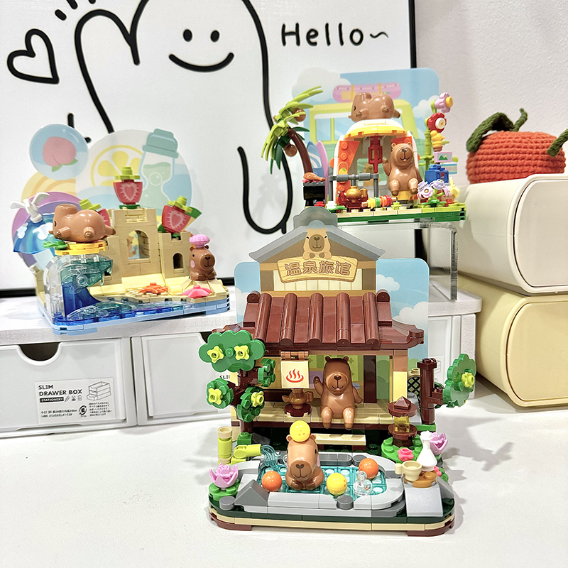 BrosBlock积木卡皮巴拉拼装玩具