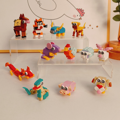 BrosBlock积木十二生肖拼装玩具