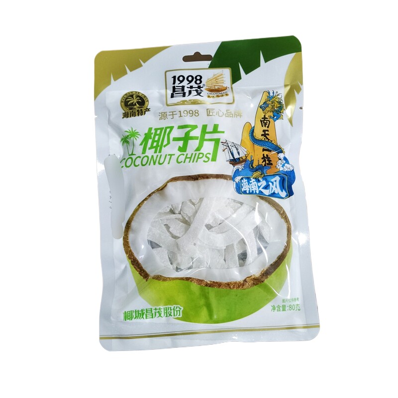 昌茂椰子片80g袋装海南特产椰子干果肉休闲办公零食品