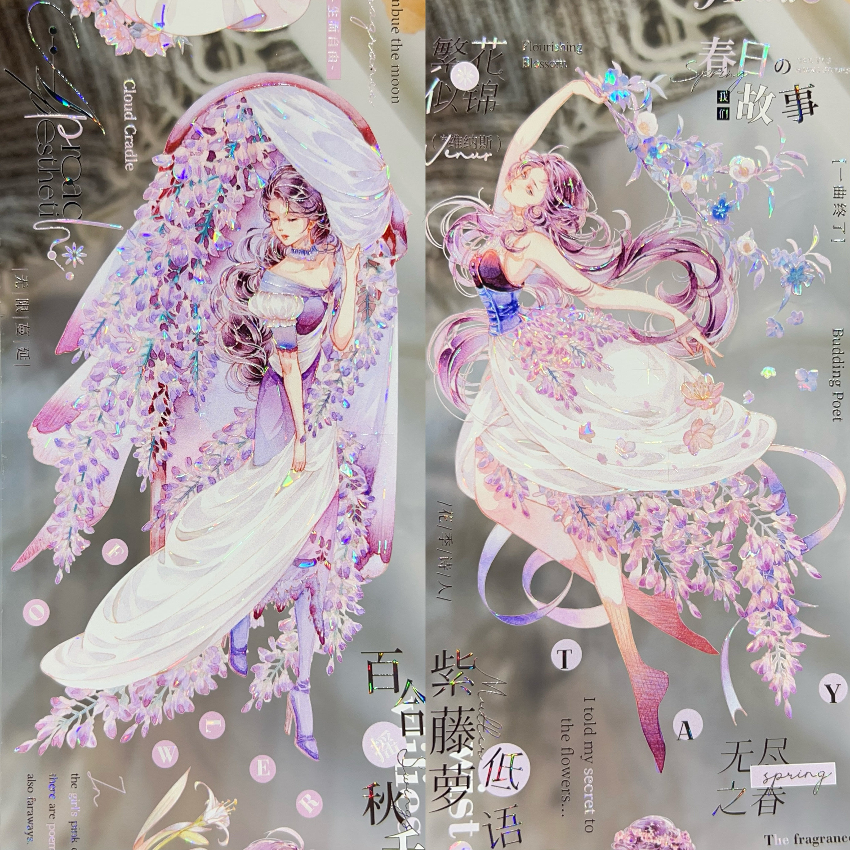 一木一横分装手账胶带藤影翩翩空弦落霞春溢花房云集市新品贝壳光