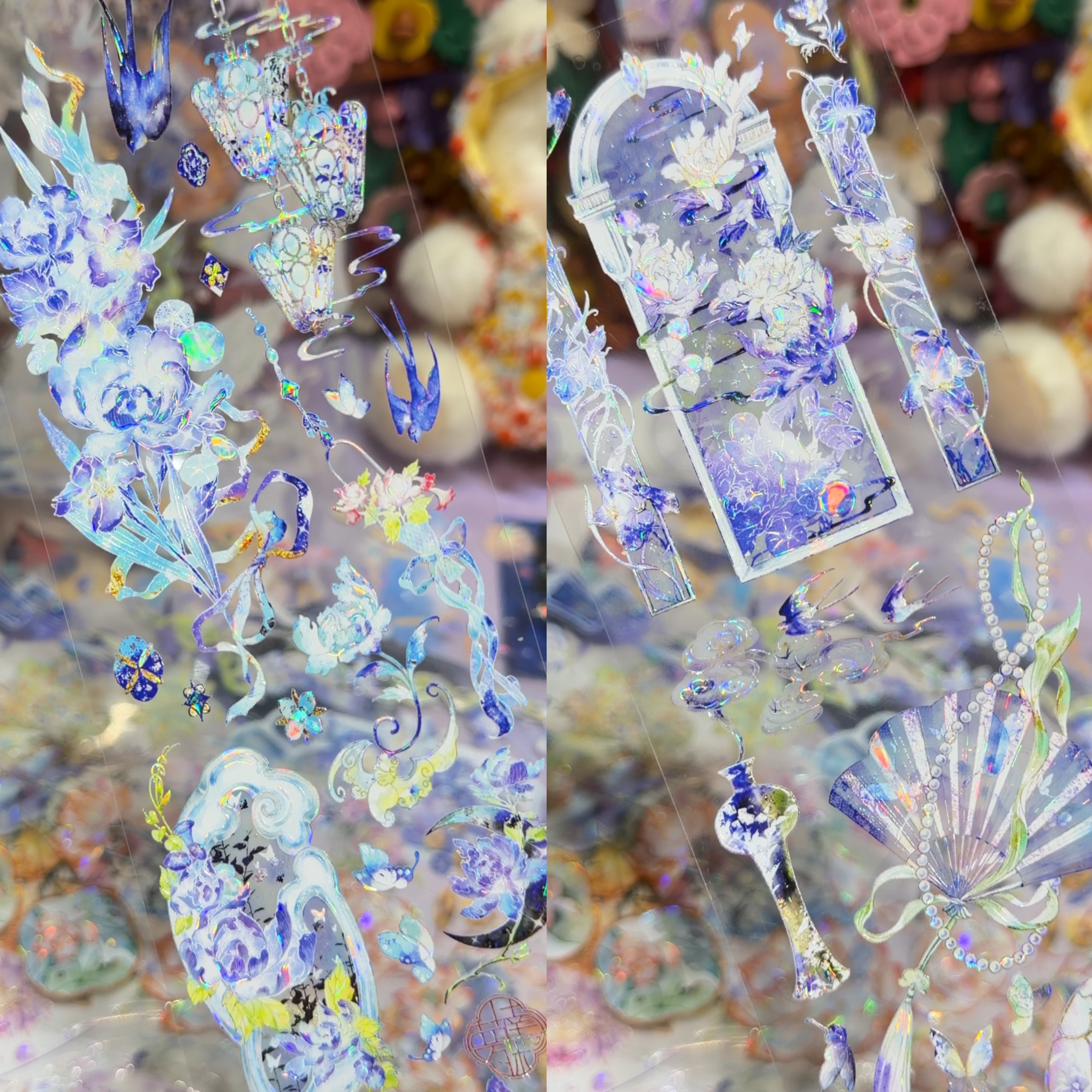 昨日逢春分装胶带云烟旧梦游园惊梦南柯梦古风背景流麻咕卡背卡