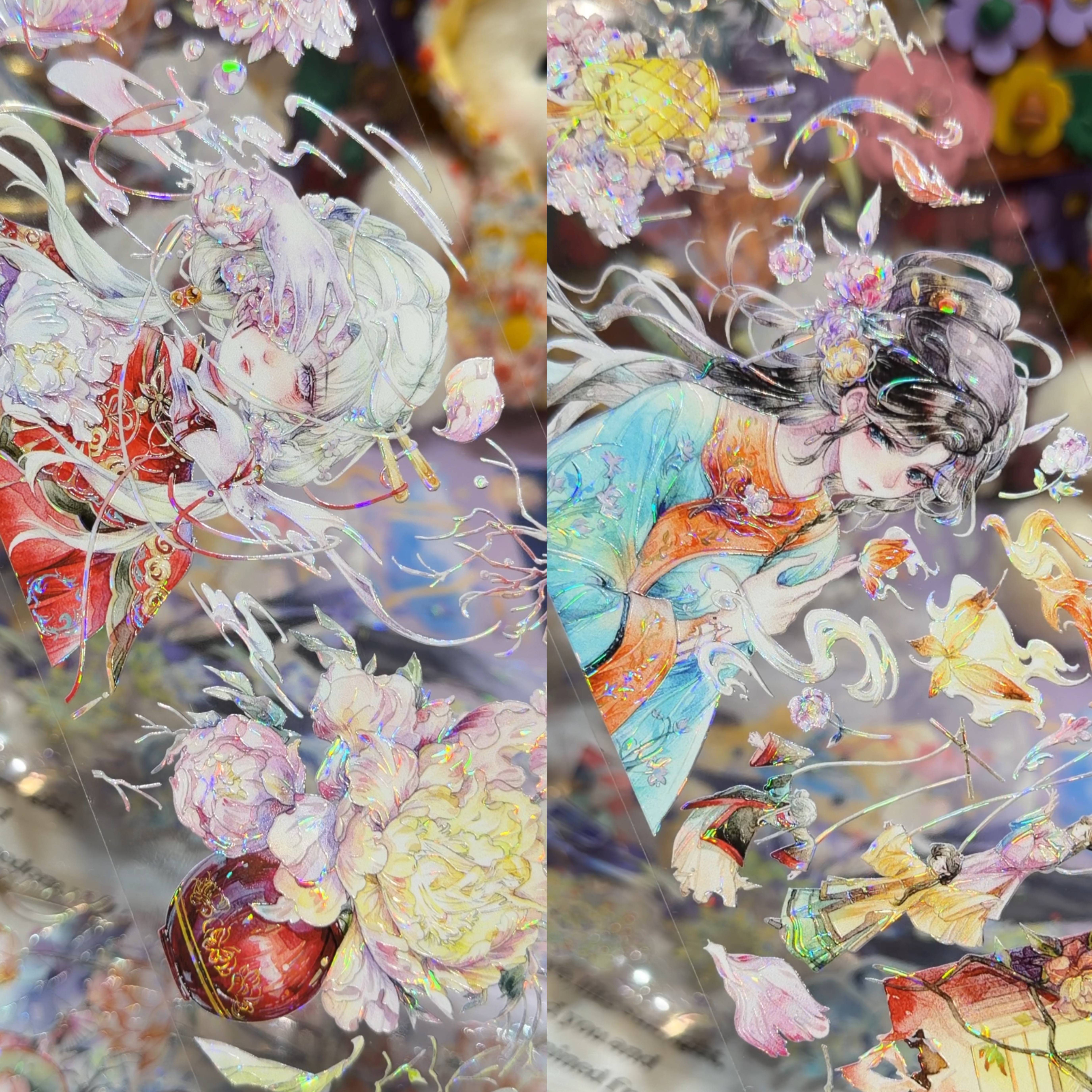 昨日逢春分装胶带如梦令人物女古风系雪良绘绝美流麻咕卡背卡