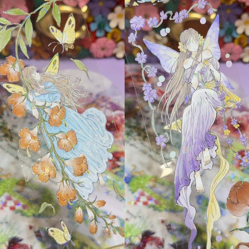 猫仔分装手账胶带如花在野小毛绘人物女流麻咕卡手机背卡