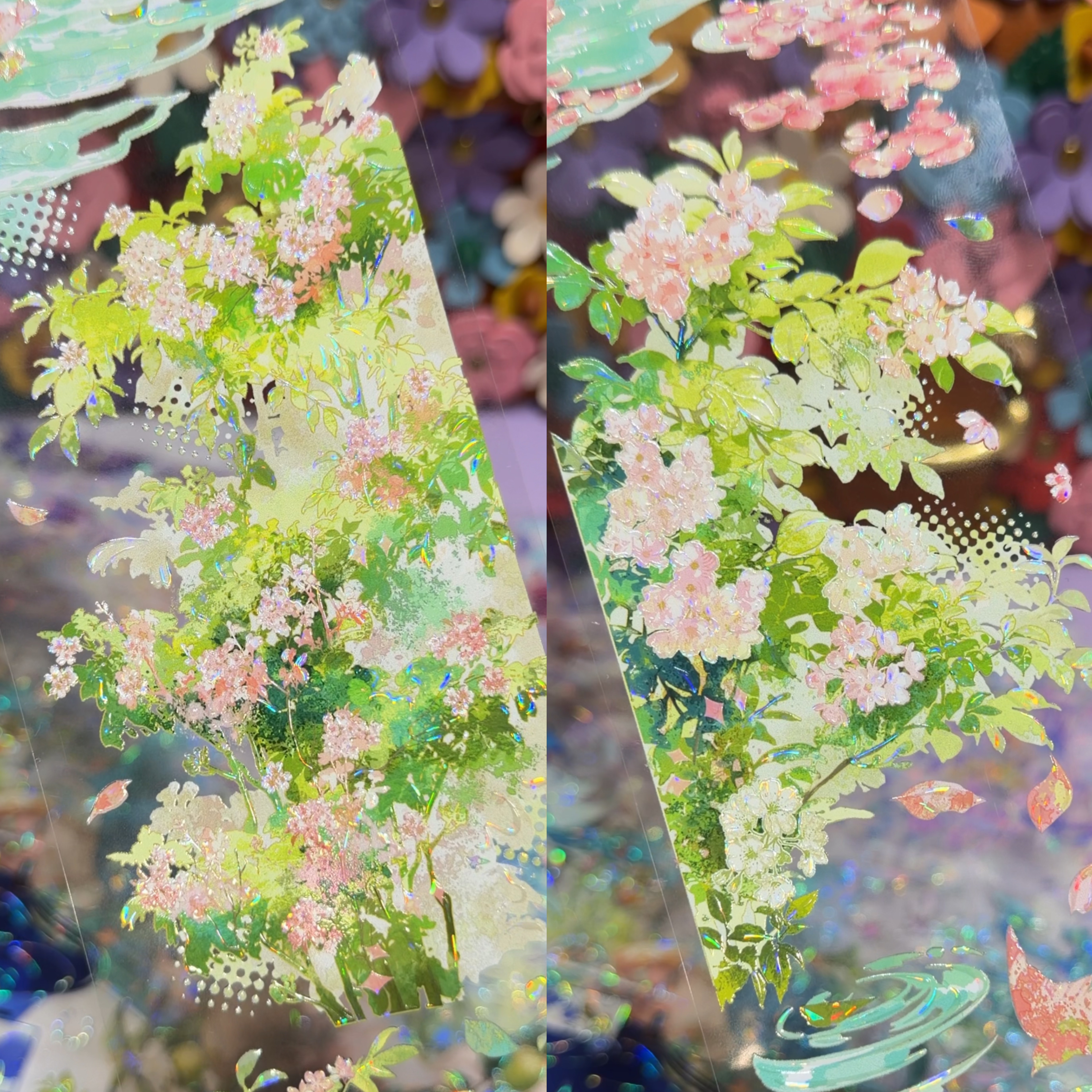 说出愿望吧分装手账胶带清影摇曳彩影摇曳花枝流麻咕卡手机背卡