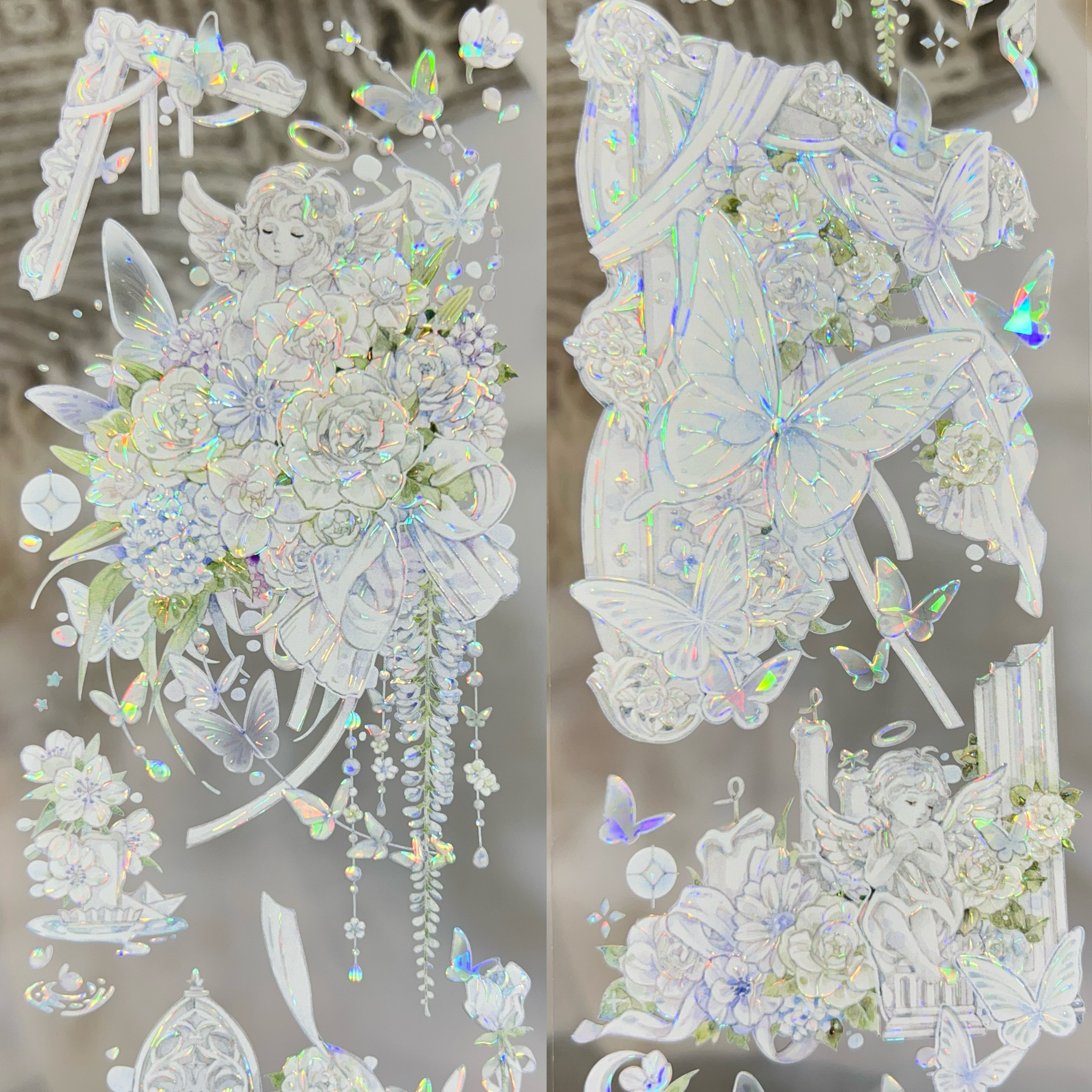 迷雾森林分装胶带一亩花田恋蓝天空的雨花朵合集手账