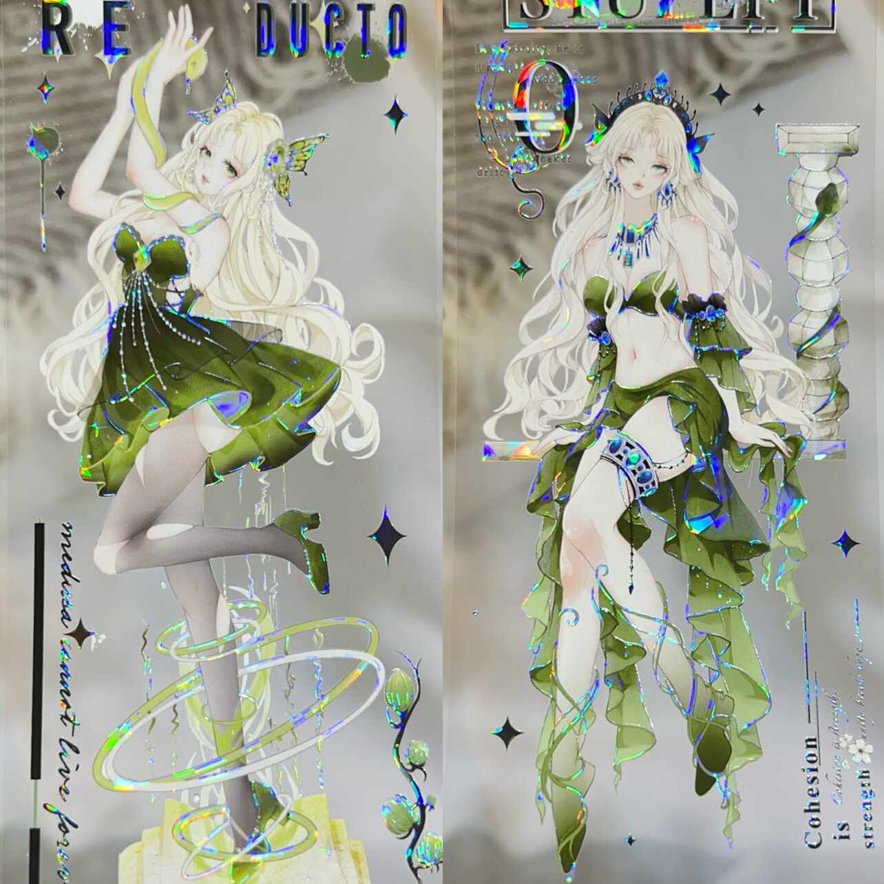 午夜飞行分装手账胶带 美杜莎之拥 春辰锁香地域高歌绿系女文字