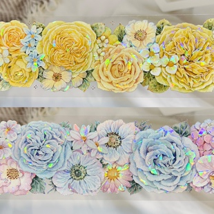 MENU分装胶带温润侵染歌剧院芙洛拉花环时与角堇芬芳缎带花朵合集