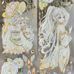 魔法堂分装胶带炽化烟人物款米粥太太原创款流麻咕卡手账拼贴