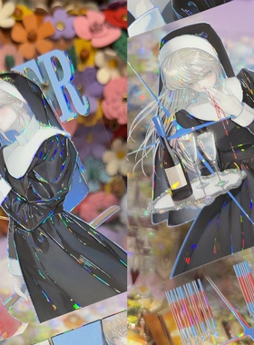 StudioVI分装手账胶带2黯淡蓝典人物女孩又没人看绘原创咕卡背卡