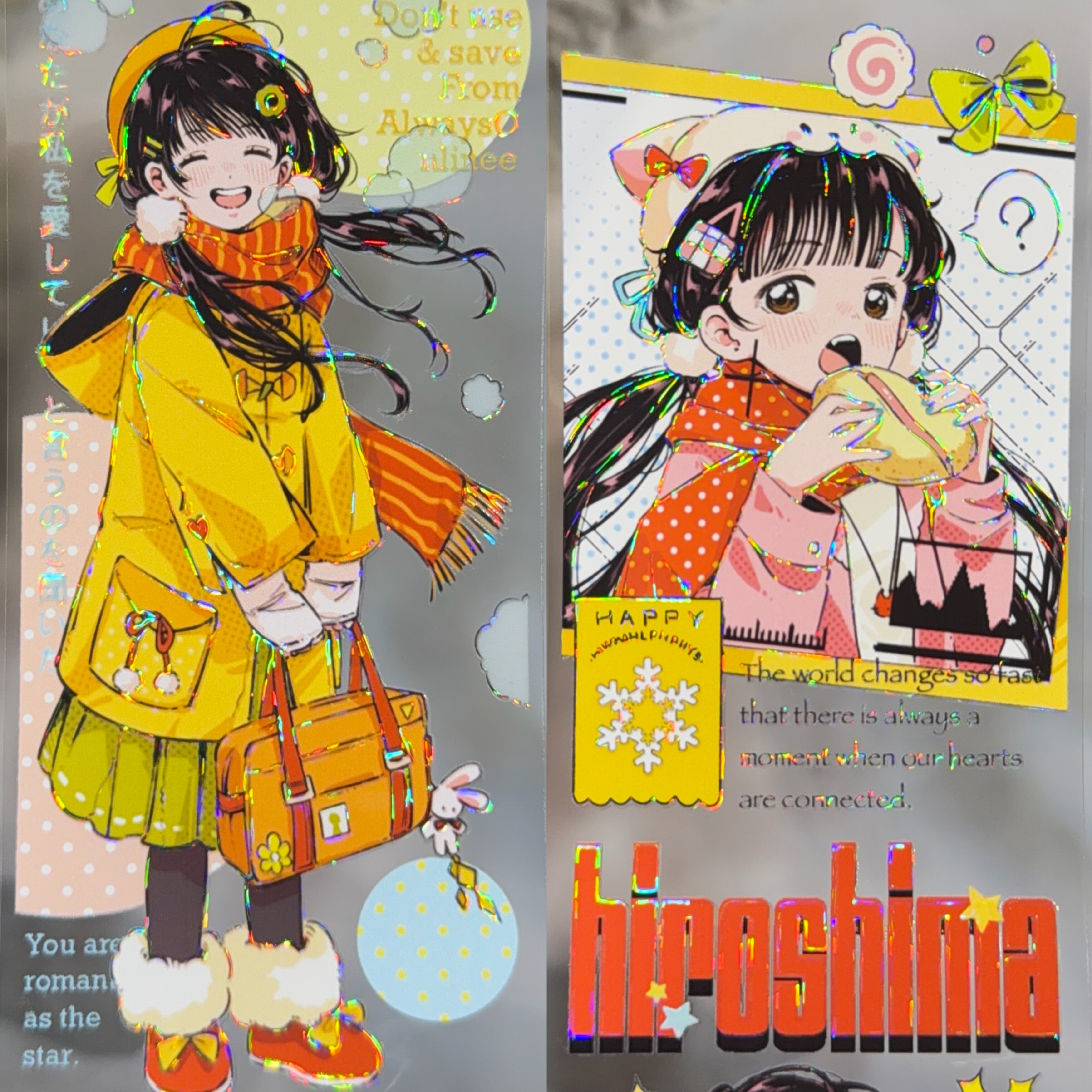 风见幸山分装手账胶带雪汐冬日少女古早手机壳拼贴咕卡流麻贝壳光